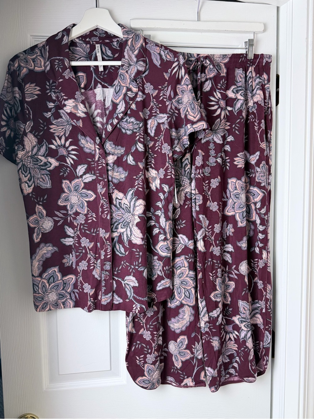 Soma Cool Nights Cropped Pajama Set Short Sleeve Bundle of 2 NWT Size Large - Picture 9 of 15